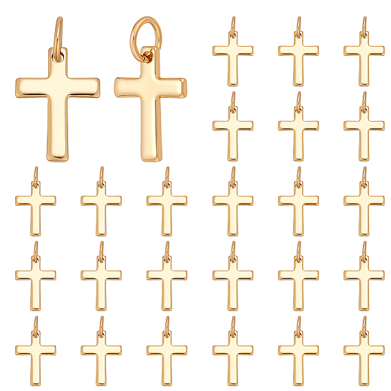 20 латунные подвески шт., долговечный, крест прелести, с целью перехода в кольце