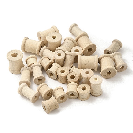 Defective Schima Wood Sewing Embroidery Thread Spool, Empty Bobbins, for Embroidery and Sewing Machines