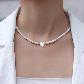 Elegant High-Quality Non-Fading Round Natural Pearl Beaded Necklaces for Women