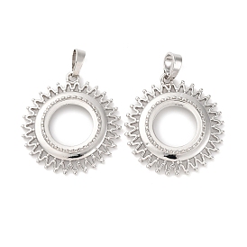 Сеттинги для кулона (кабошонов), латунь , настройки открытой спины, солнечные чары, стойки покрытие, прочное покрытие, без кадмия и без свинца