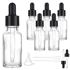 Empty Portable Frosted Glass Dropper Bottles, Fine Mist Atomizer, with Rubber Extrusion Head, PP Dust Cap, Refillable Bottle