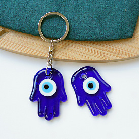Fatima Palm Glass Blue Eyes Key Chain Jewelry Pendant & Accessories Devil's Eye Evil Eye