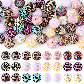 48 шт 12 цвета силиконовые бусины, круглые