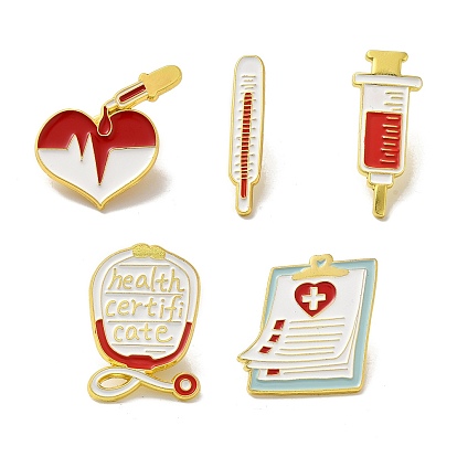 Тема лечения, краска для выпечки, черные, золотые броши из цинкового сплава