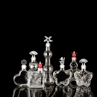 Многоразовые стеклянные пустые бутылки, с деревянной пробкой, прозрачные