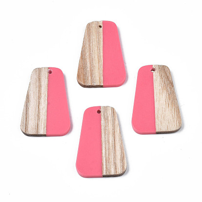 Resin & Ash Wood Pendants, Trapezoid