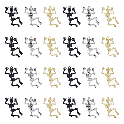 12шт 3 цвета хэллоуин сплав подвески, скелет