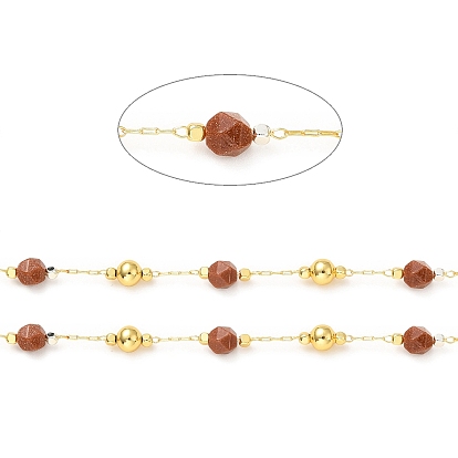 Круглые цепочки из бисера ручной работы из натуральной красной яшмы и латуни для изготовления ожерелий и браслетов, пайки, с катушкой