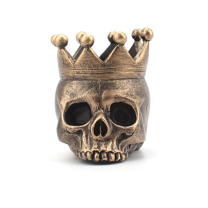 Halloween Theme Resin Candle Holder, Skull, for Wedding, Festival, Party & Windowsill, Home Decoration