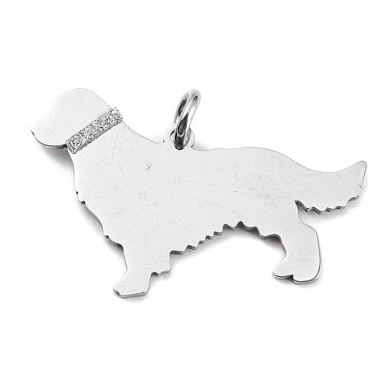 304 подвески из нержавеющей стали, со прыгающим кольцом и блестками, пустая бирка с зеркальной полировкой, собачий шарм