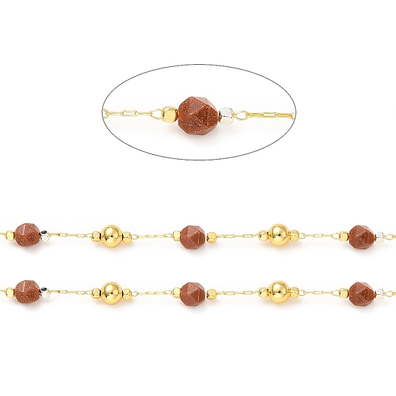 Круглые цепочки из бисера ручной работы из натуральной красной яшмы и латуни для изготовления ожерелий и браслетов, пайки, с катушкой