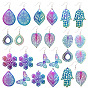 DIY Earring Making, with 201 Stainless Steel Pendants and Brass Earring Hooks, Mixed Shape