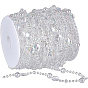 Acrylic Crystal Garlands Strands, Prism Chandelier Bead Chains, with Spool, for DIY Door Curtain Decoration, Round & Octagon