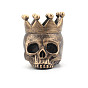 Halloween Theme Resin Candle Holder, Skull, for Wedding, Festival, Party & Windowsill, Home Decoration
