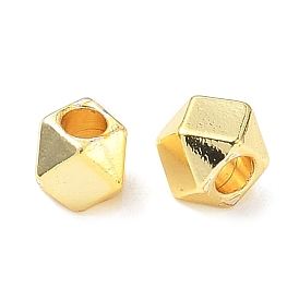 Латунные бусины, долговечный, многоугольник