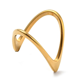 Ионное покрытие (ip) 304 манжеты из нержавеющей стали для женщин, шевронное/v-образное кольцо