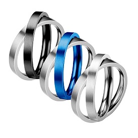 Stainless Steel Rotating Rings, Criss Cross Rings