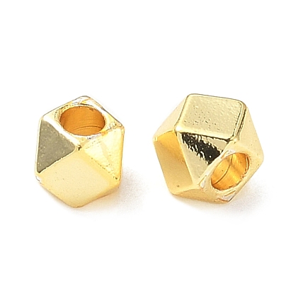 Латунные бусины, долговечный, многоугольник