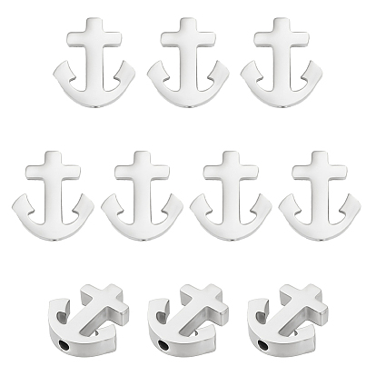10 шт. 304 бусины из нержавеющей стали, якорь