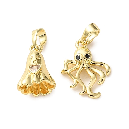 Латунные микро проложить кубического циркония подвески, без кадмия и без свинца, реальный 18 k позолоченный