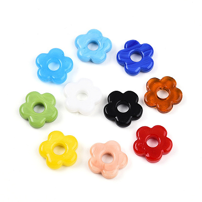 Бусины лэмпворк , цветок