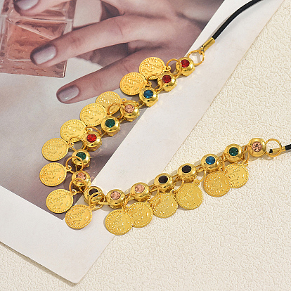 Ближневосточное металлическое украшение для головы с подвеской в виде монеты и стразами, бахромой для женщин., подходит для танцев, путешествовать, и праздничная одежда