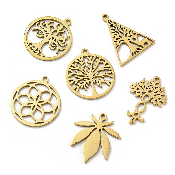 201 кулон из нержавеющей стали, лазерная резка, золотые