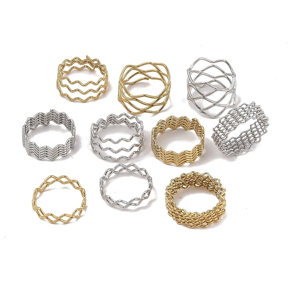 304 волнистые кольца из нержавеющей стали для женщин