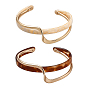 2шт. 2 Браслеты-манжеты из латуни и смолы для женщин