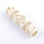 Column Plating Acrylic Beads, Golden Metal Enlaced, 25x6.5mm, Hole: 3.5mm, about 600pcs/500g