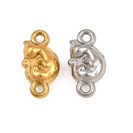 304 Stainless Steel Connector Charms, Cat Shape Links