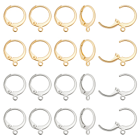 80шт 2 цвета 304 фурнитура для серег из нержавеющей стали, с петлей