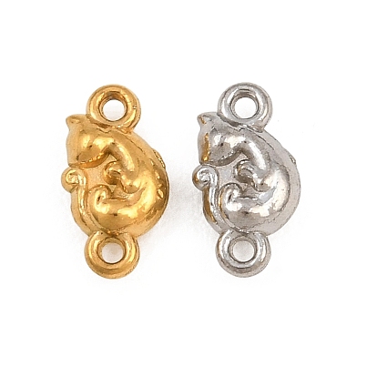 304 Stainless Steel Connector Charms, Cat Shape Links