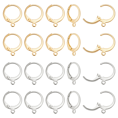 80шт 2 цвета 304 фурнитура для серег из нержавеющей стали, с петлей
