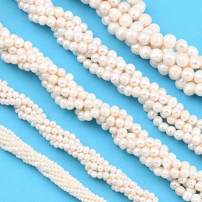 Нити из натурального культивированного пресноводного жемчуга, картофель