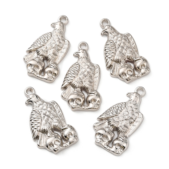 CCB Plastic Big Pendants, Eagle with Skull Charm