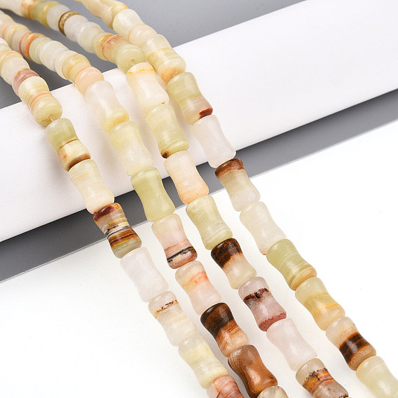 Природные Афганские нефритовые бусы пряди, бамбуковая форма