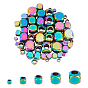 PVD Vacuum Plating 304 Stainless Steel Spacer Beads, Cube