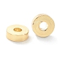 Brass Beads, Long-Lasting Plated, Flat Round/Disc, Heishi Beads