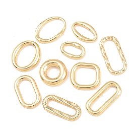 304 Stainless Steel Linking Rings, Rack Plating, Long-Lasting Plated