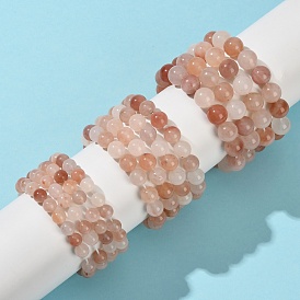 Браслеты из натурального золотого шелка и нефрита из Синьцзяна с круглыми бусинами для женщин