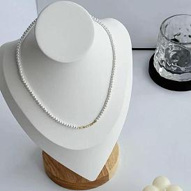 S925 ожерелья из стерлингового серебра для женщин, ожерелья из искусственного жемчуга