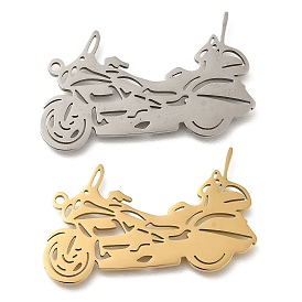 304 Stainless Steel Pendants, Motorbike Charm