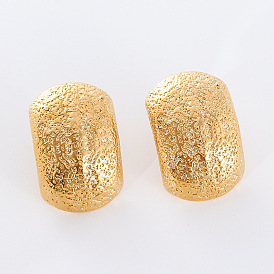 3 пары изогнутых серег-гвоздиков с текстурой из нержавеющей стали