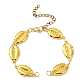 304 Изготовление браслета из звеньев в форме ракушки из нержавеющей стали, с 304 из нержавеющей стали Lobster Claw застежками