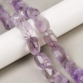 Природный аметист нитей бисера, граненые, самородки