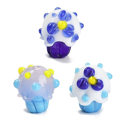 Ручной работы Lampwork неровный бисер, чашка торт