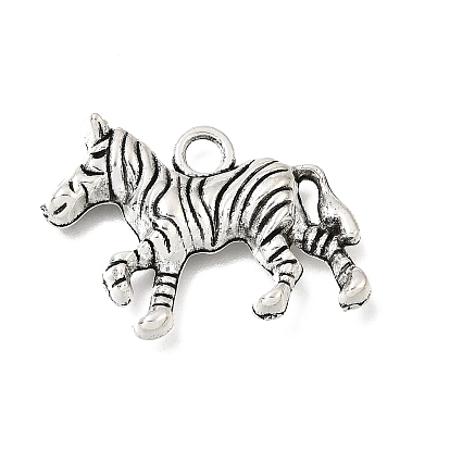 Tibetan Style Alloy Pendants, Zebra Charms