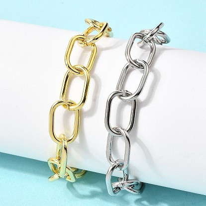 Браслеты-цепочки из латуни для женщин, стойки покрытие, долговечный, без кадмия и без свинца