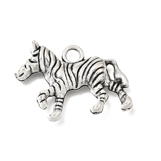 Tibetan Style Alloy Pendants, Zebra Charms
